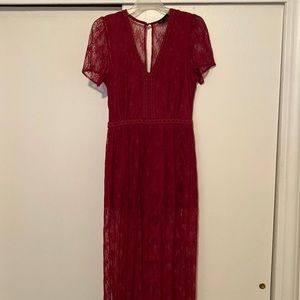 Red Romper with Skirt